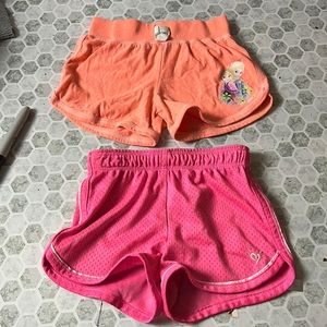 Set of 2 Justice Disney Small Youth Sz 6 Elastic Waist Pull On Shorts
